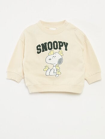 Camisola estampada animada 'Snoopy' em polar de algodão