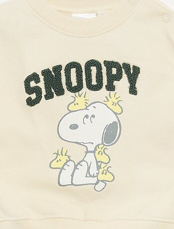 Camisola estampada animada 'Snoopy' em polar de algodão