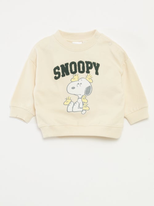 Camisola estampada animada 'Snoopy' em polar de algodão - Kiabi