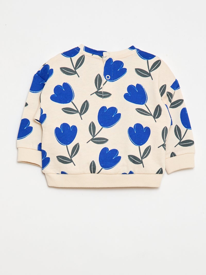 Camisola estampada Bege - Kiabi