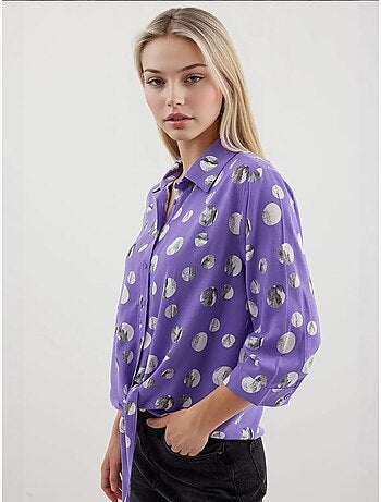 Camisola estampada com atilhos à frente bdart