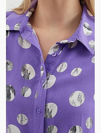 Camisola estampada com atilhos à frente bdart