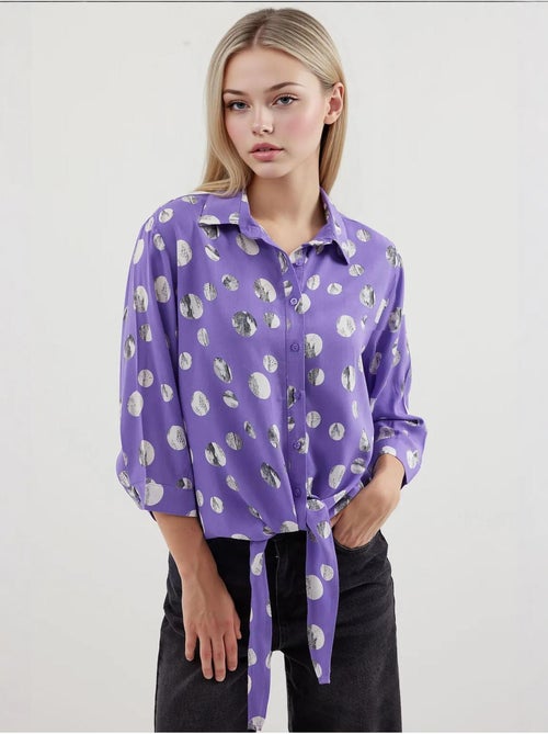 Camisola estampada com atilhos à frente bdart - Kiabi Camisola estampada com atilhos à frente bdart - Kiabi