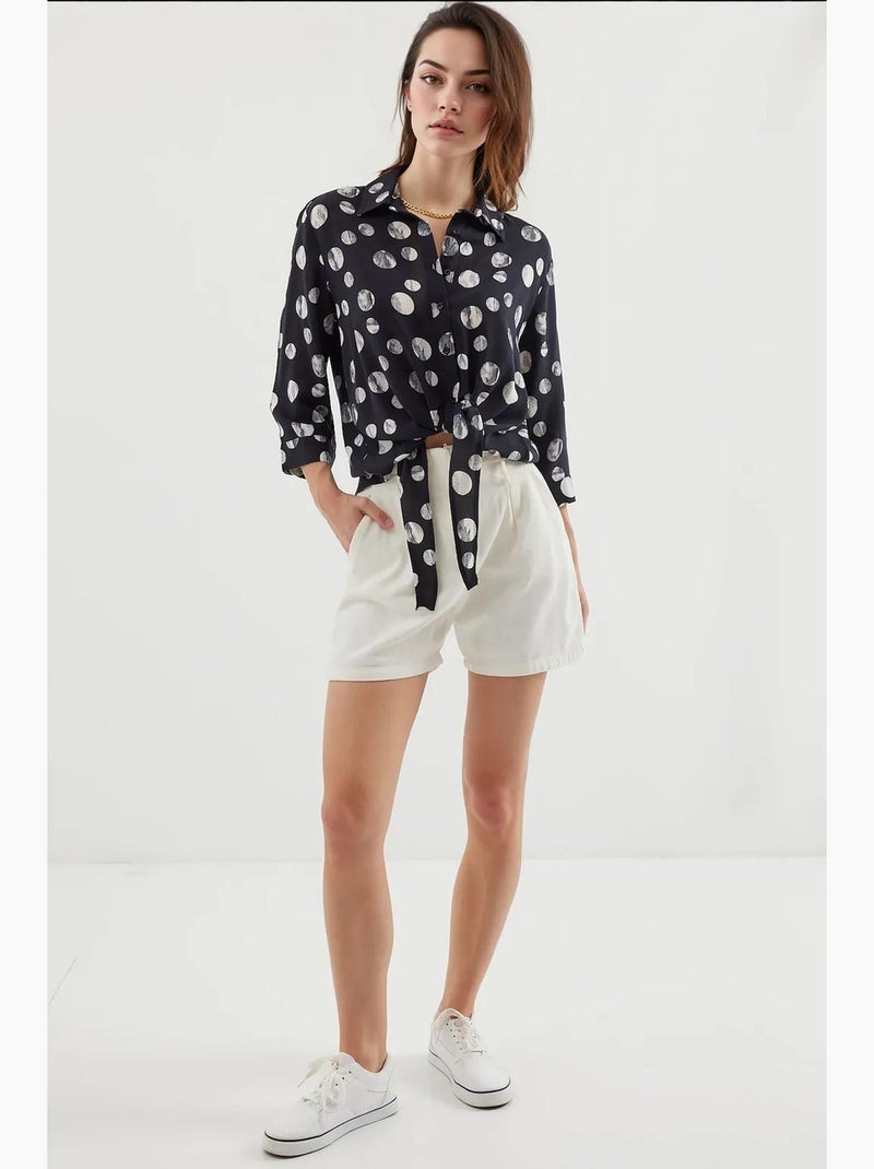 Camisola estampada com atilhos à frente bdart Preto - Kiabi