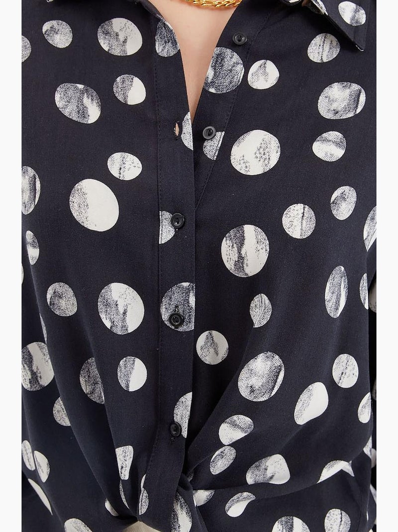 Camisola estampada com atilhos à frente bdart Preto - Kiabi