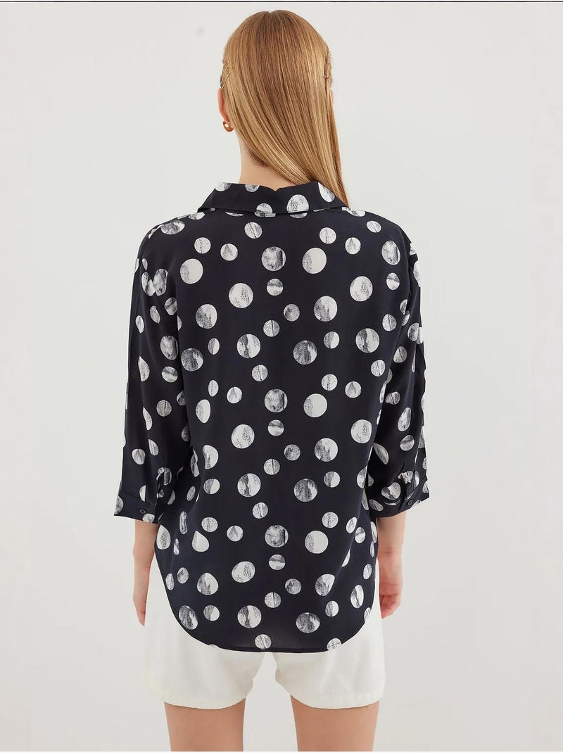 Camisola estampada com atilhos à frente bdart Preto - Kiabi