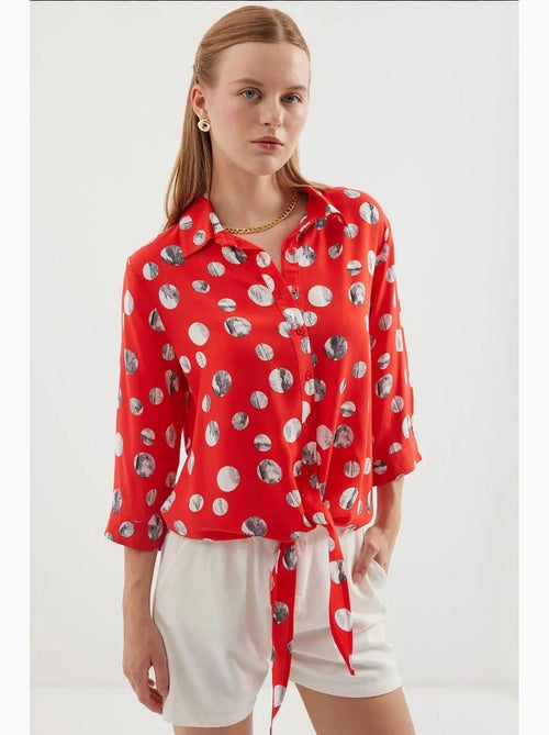 Camisola estampada com atilhos à frente bdart - Kiabi Camisola estampada com atilhos à frente bdart - Kiabi