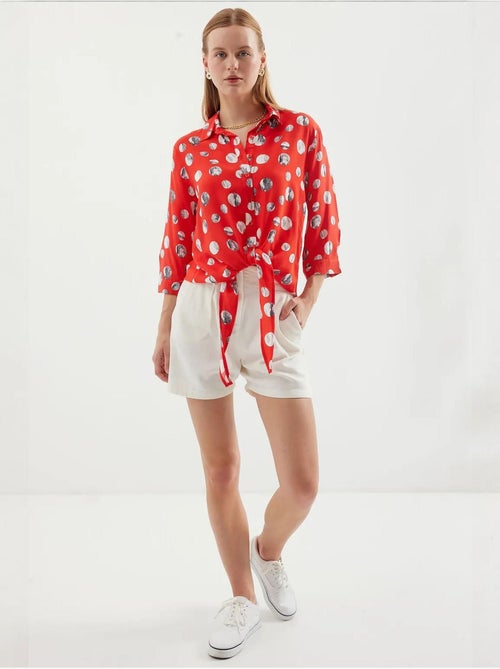 Camisola estampada com atilhos à frente bdart - Kiabi Camisola estampada com atilhos à frente bdart - Kiabi
