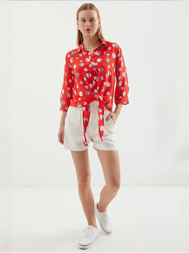Camisola estampada com atilhos à frente bdart Vermelho - Kiabi