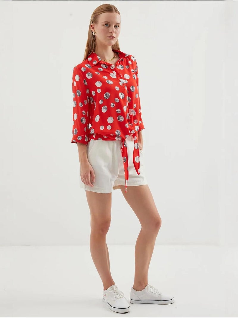 Camisola estampada com atilhos à frente bdart Vermelho - Kiabi