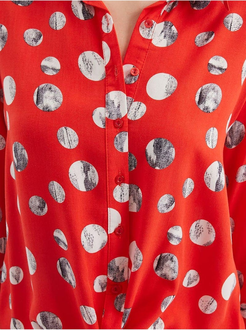 Camisola estampada com atilhos à frente bdart Vermelho - Kiabi