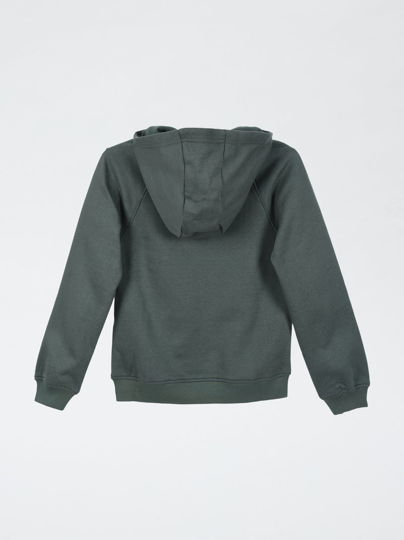 Camisola estampada com capuz - coleção fácil de vestir Verde - Kiabi