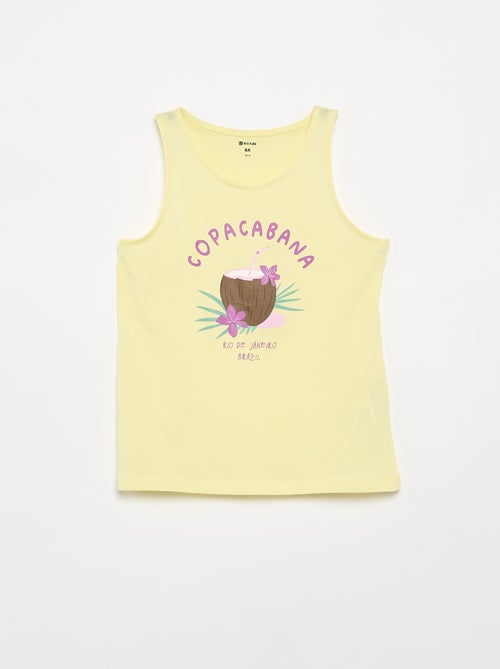 Camisola estampada de gola redonda - Kiabi