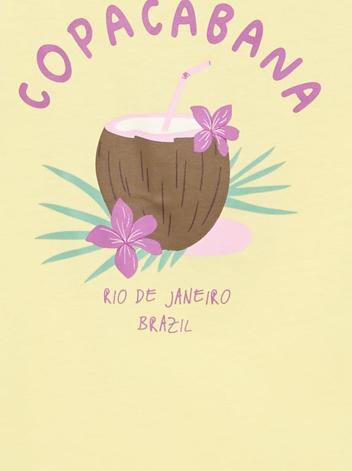 Camisola estampada de gola redonda - Kiabi