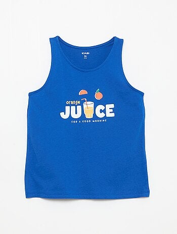 Camisola estampada de gola redonda