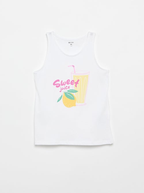 Camisola estampada de gola redonda - Kiabi