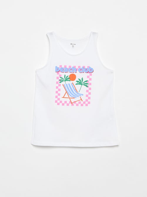 Camisola estampada de gola redonda - Kiabi