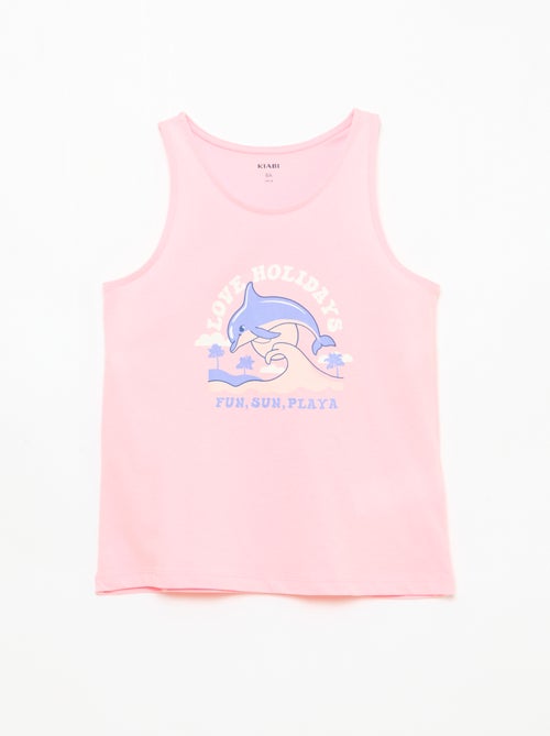Camisola estampada de gola redonda - Kiabi