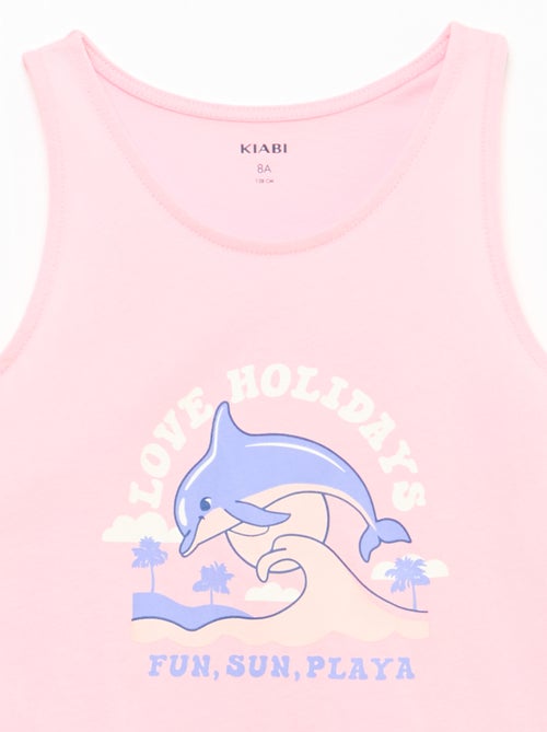 Camisola estampada de gola redonda - Kiabi