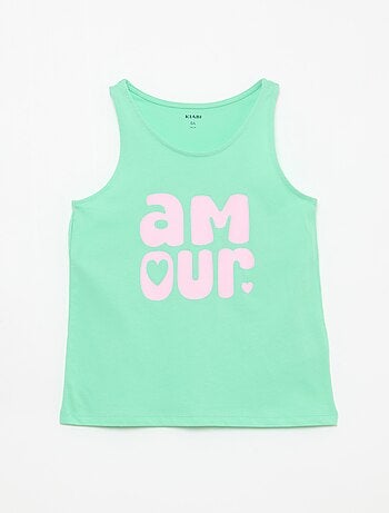 Camisola estampada de gola redonda