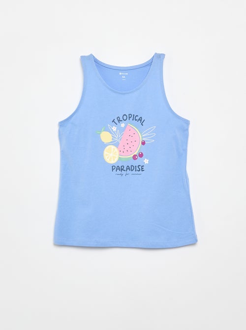Camisola estampada de gola redonda - Kiabi