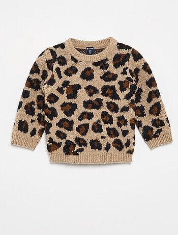 Camisola estampada de leopardo