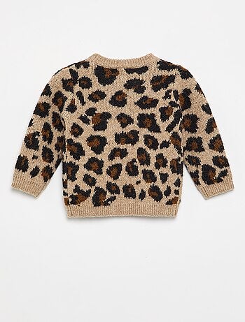 Camisola estampada de leopardo
