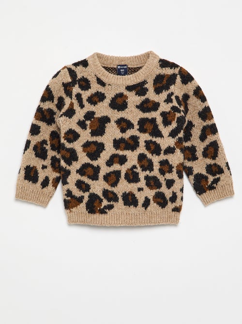 Camisola estampada de leopardo - Kiabi