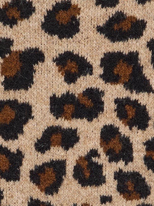 Camisola estampada de leopardo - Kiabi