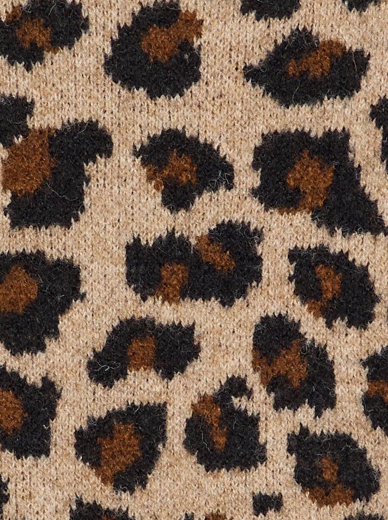Camisola estampada de leopardo Bege - Kiabi