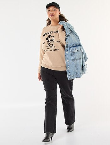 Camisola estampada "Disney" "Mickey" em algodão liso