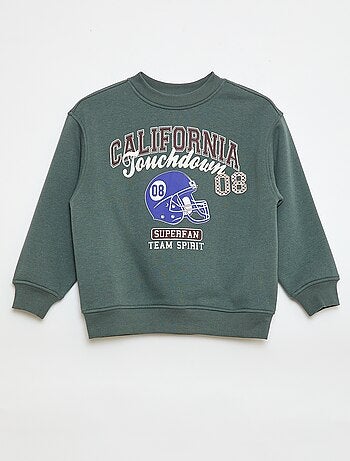 Camisola estampada em moletom escovado