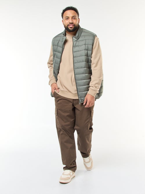 Camisola estampada frente e verso em moletom leve - Kiabi