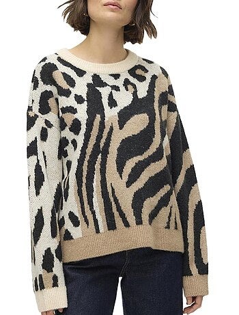 Camisola Estampada Marrom Vero Moda Kai para Mulher
