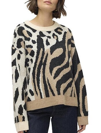 Camisola Estampada Marrom Vero Moda Kai para Mulher