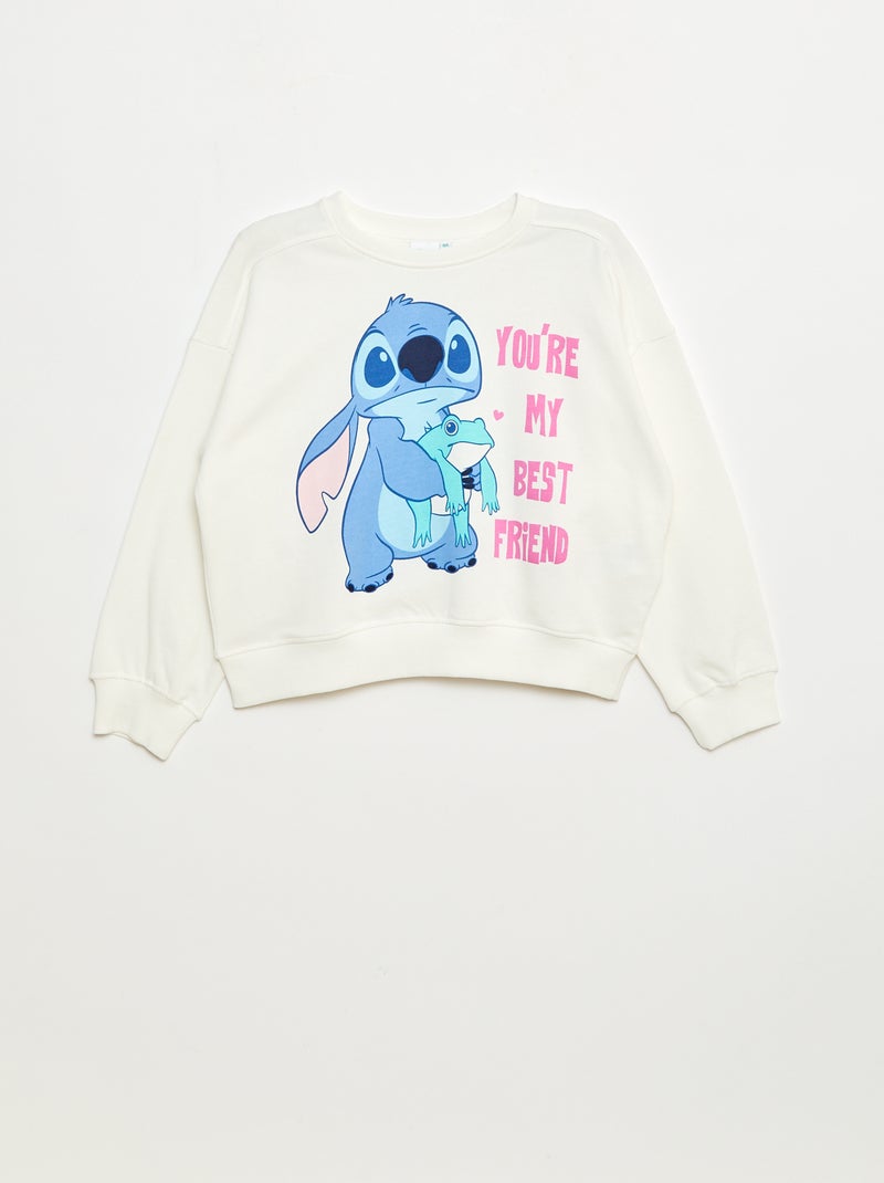 Camisola estampada 'Stitch' 'Disney' Branco - Kiabi