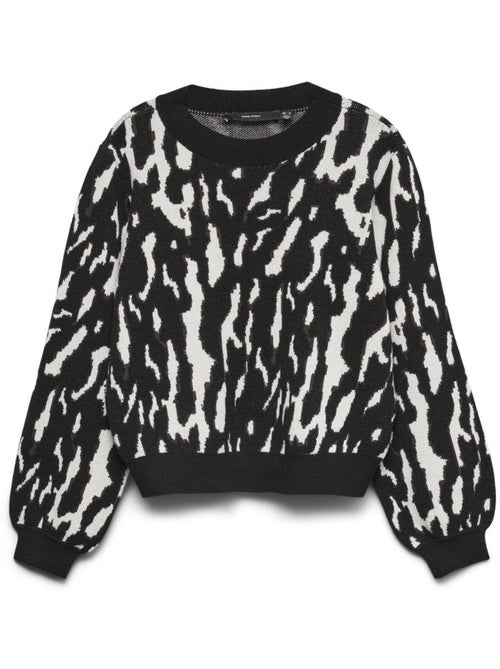 Camisola estampada vero moda nancy para mulher branco/preto - Kiabi Camisola estampada vero moda nancy para mulher branco/preto - Kiabi