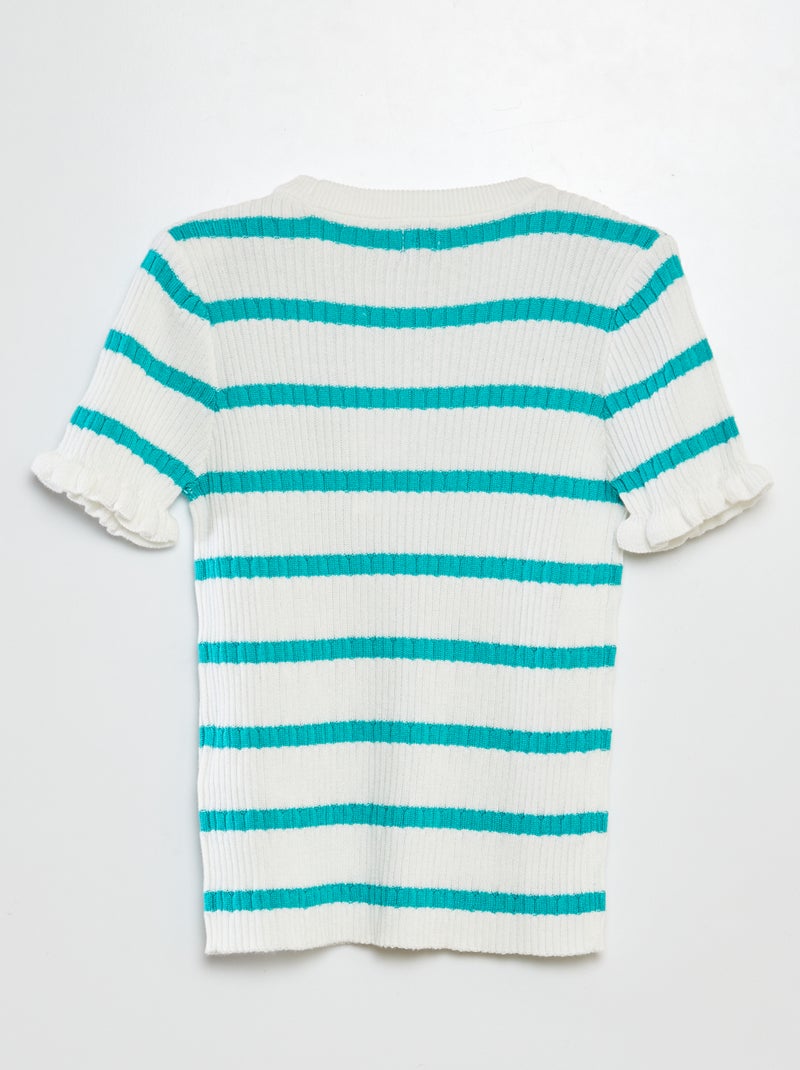 Camisola estilo marinheiro VERDE - Kiabi