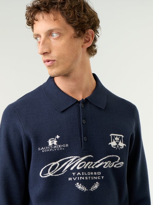 Camisola estilo polo com estampado - Kiabi