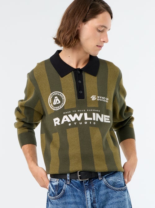 Camisola estilo polo com estampado - Kiabi