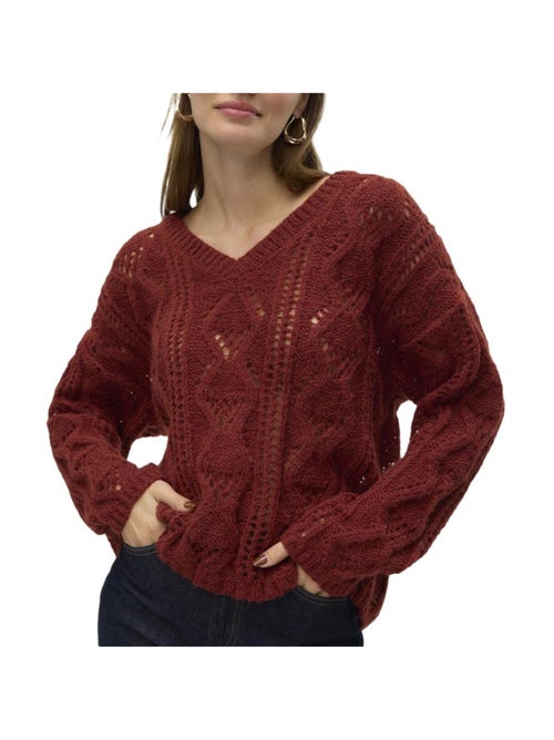 Camisola Estruturada Bordeaux Vero Moda para Mulher - Kiabi Camisola Estruturada Bordeaux Vero Moda para Mulher - Kiabi