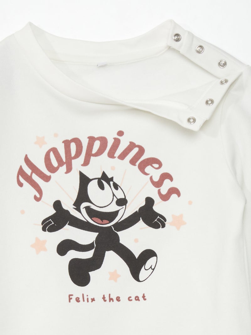 Camisola 'Felix the cat' - coleção fácil de vestir BRANCO - Kiabi