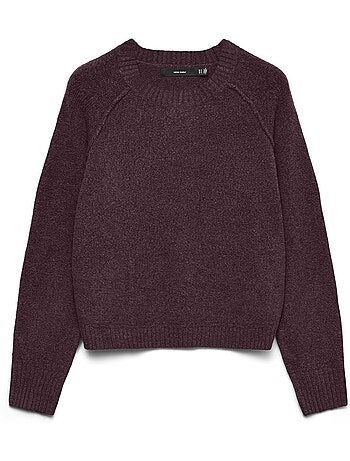 Camisola feminina vero moda maquarius raglan preta/bege