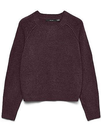 Camisola Raglan Maquarius Cru Vero Moda para Mulher