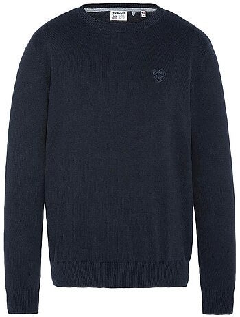Camisola Fina Básica de Malha Marinho para Homem Schott