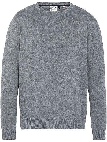 Camisola Fina Cinzenta Básica Schott para Homem
