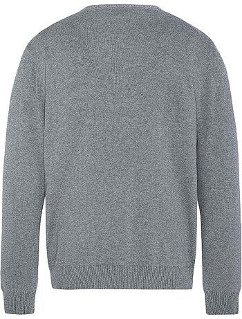 Camisola Fina Cinzenta Básica Schott para Homem