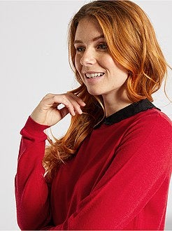 Camisola fina com gola Claudine - Kiabi