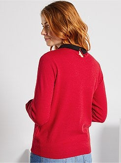 Camisola fina com gola Claudine - Kiabi