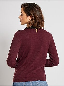 Camisola fina com gola Claudine - Kiabi